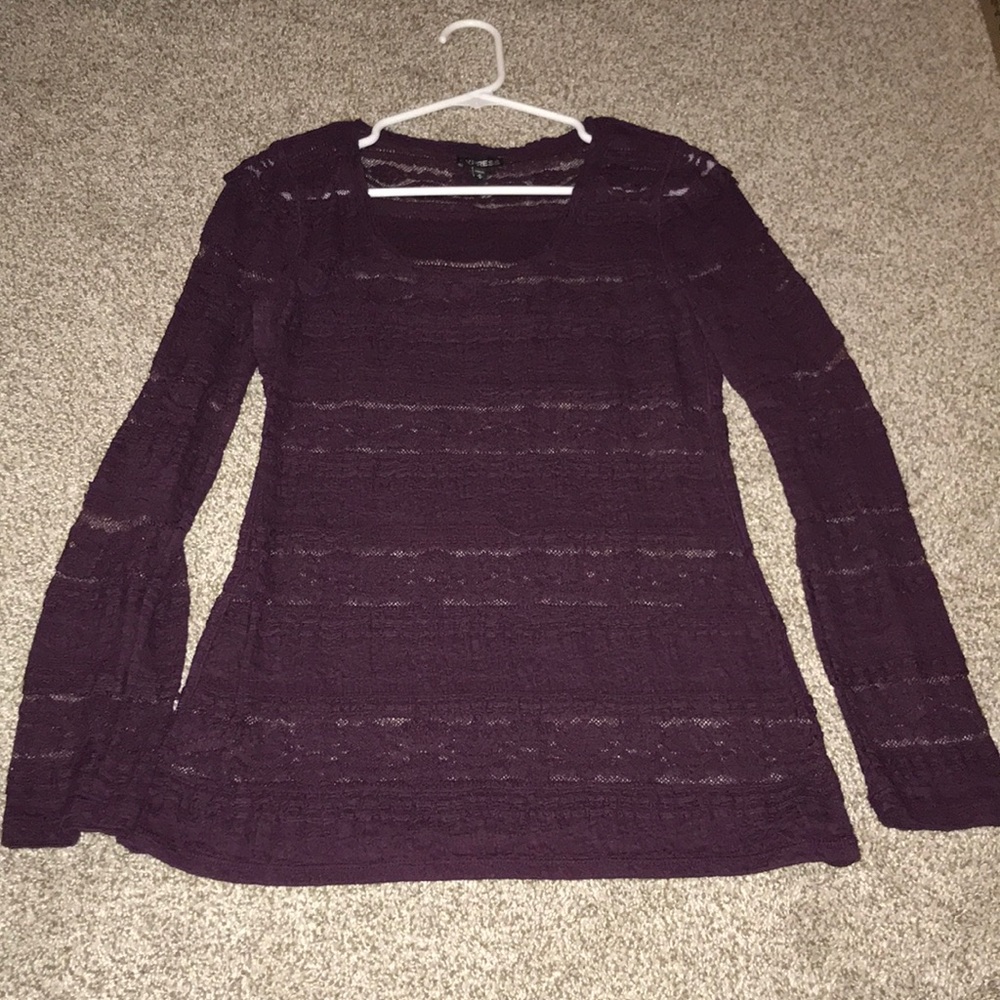 Burgundy Lace long sleeve